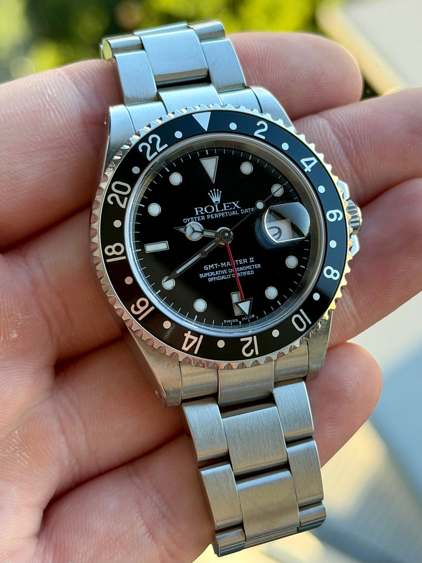 Rolex GMT Master II Black Bezel 16710 2001 with Box