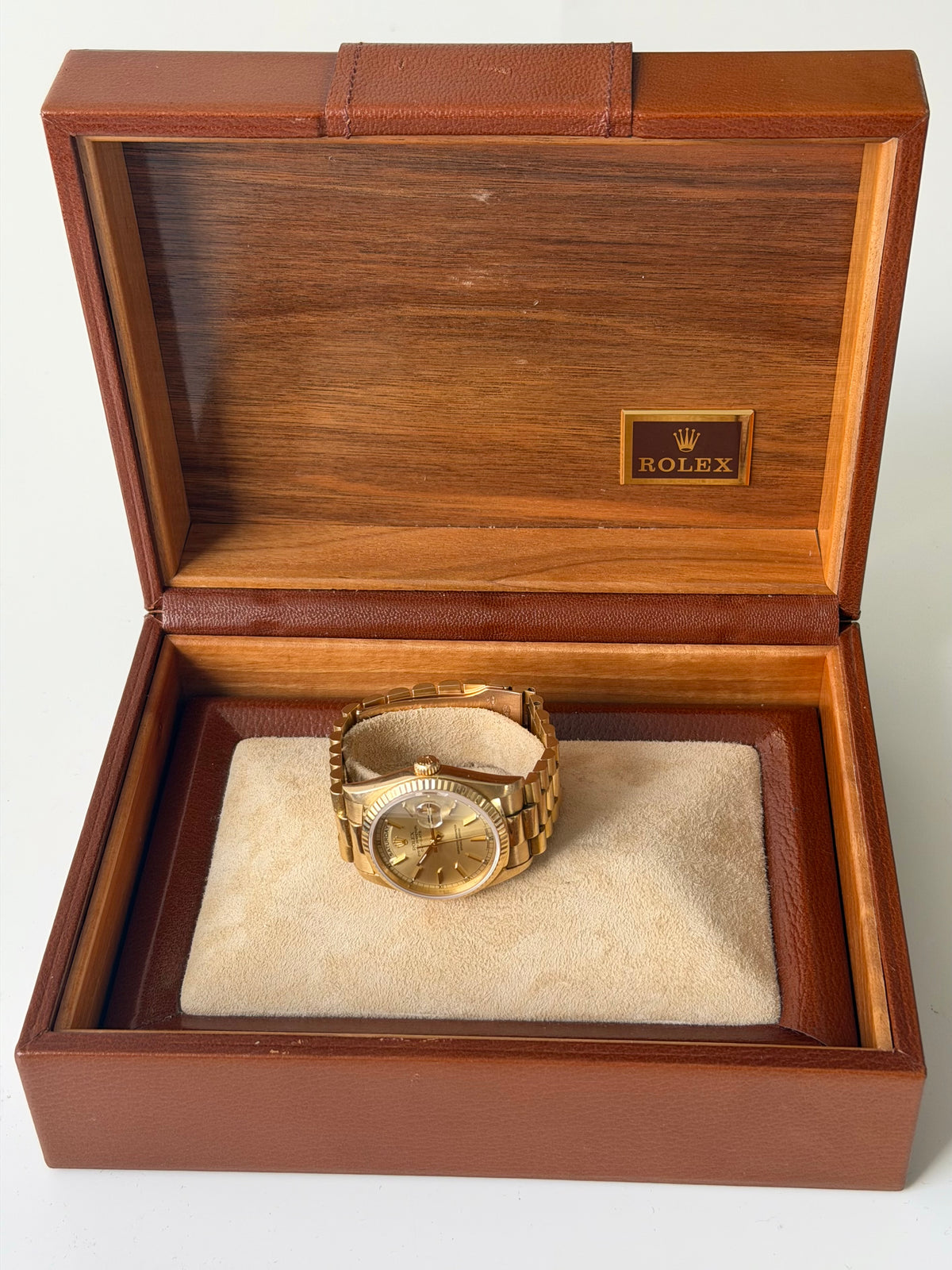 Rolex Day-Date Double Quickset Champagne Dial 1991 Full Set