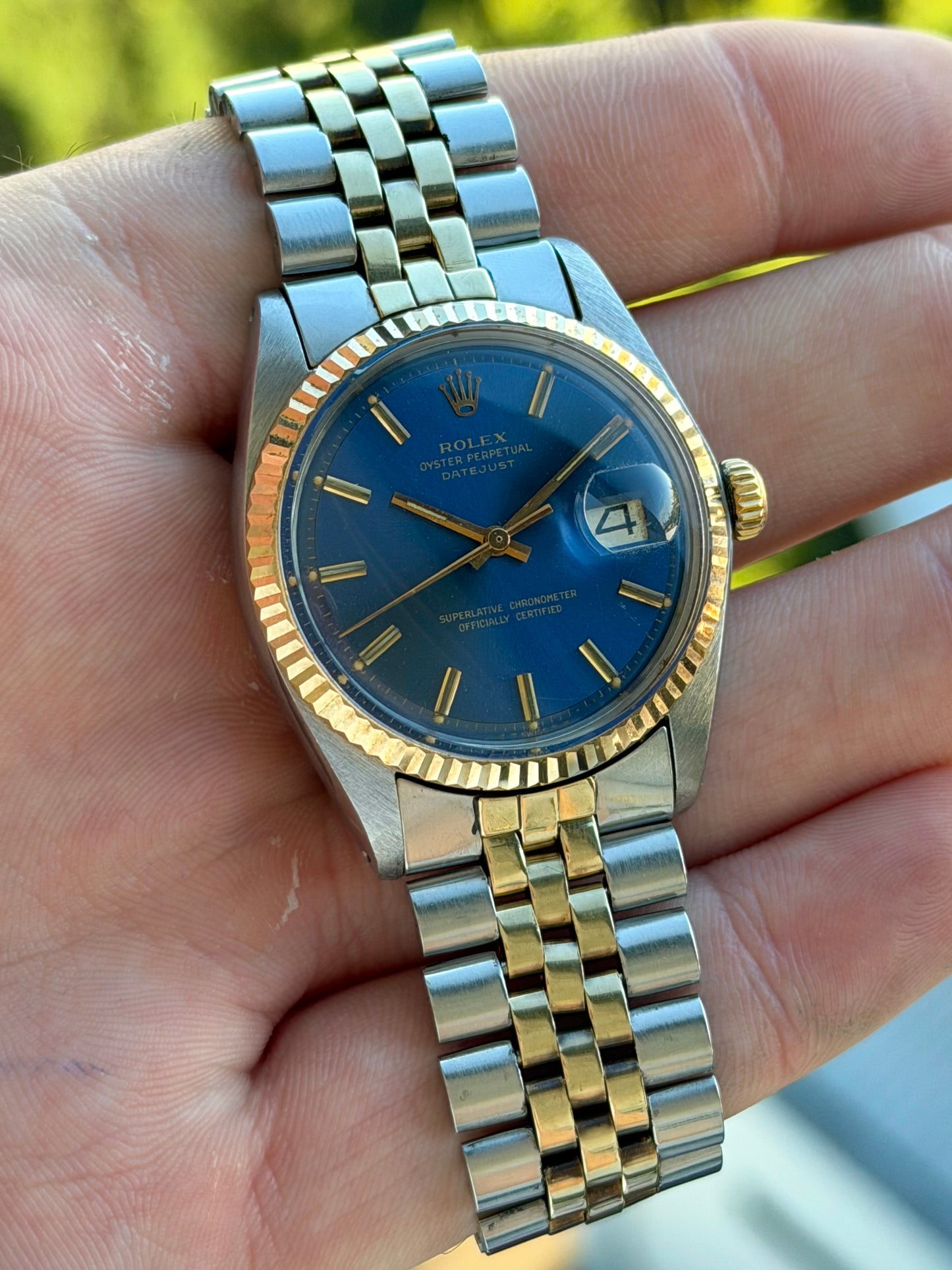 Rolex Datejust Blue Dial 1601 1973