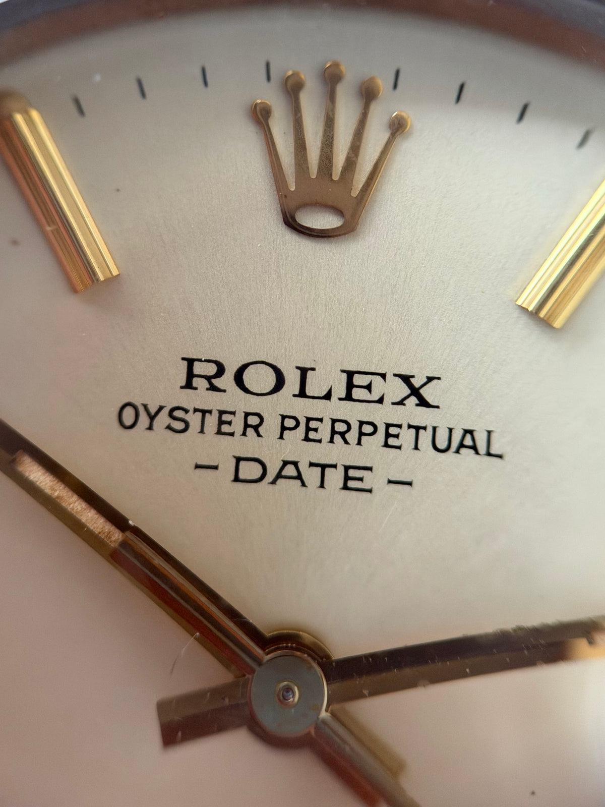 Rolex Oyster Perpetual Date Gold Hour Markers 15000 1983