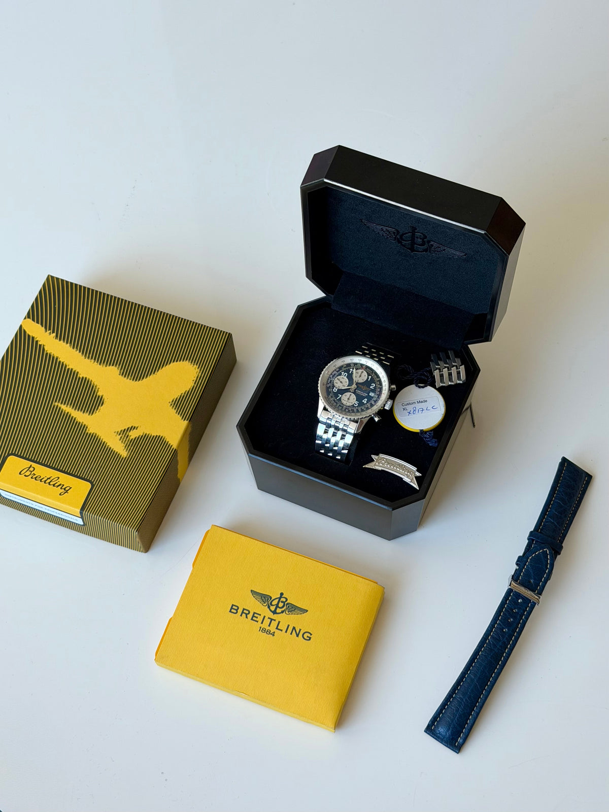 Breitling Navitimer Blue Dial 2001 Full Set + Blue Leather with Clasp