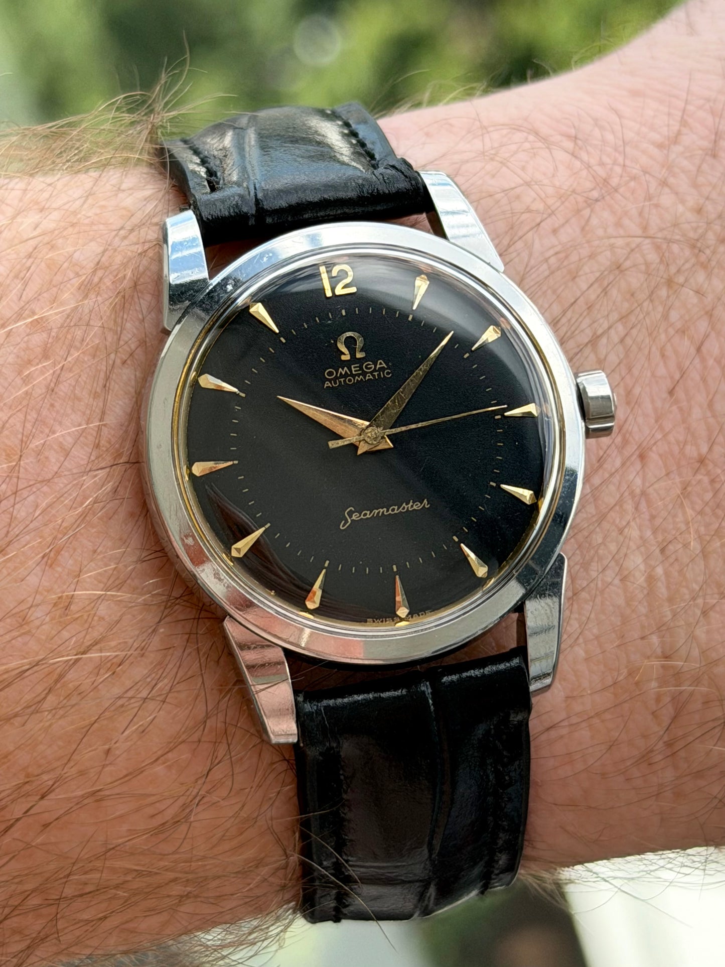 Omega Seamaster Black Dial “Big Seahorse Caseback”