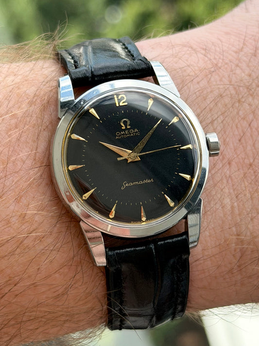 Omega Seamaster Black Dial “Big Seahorse Caseback”