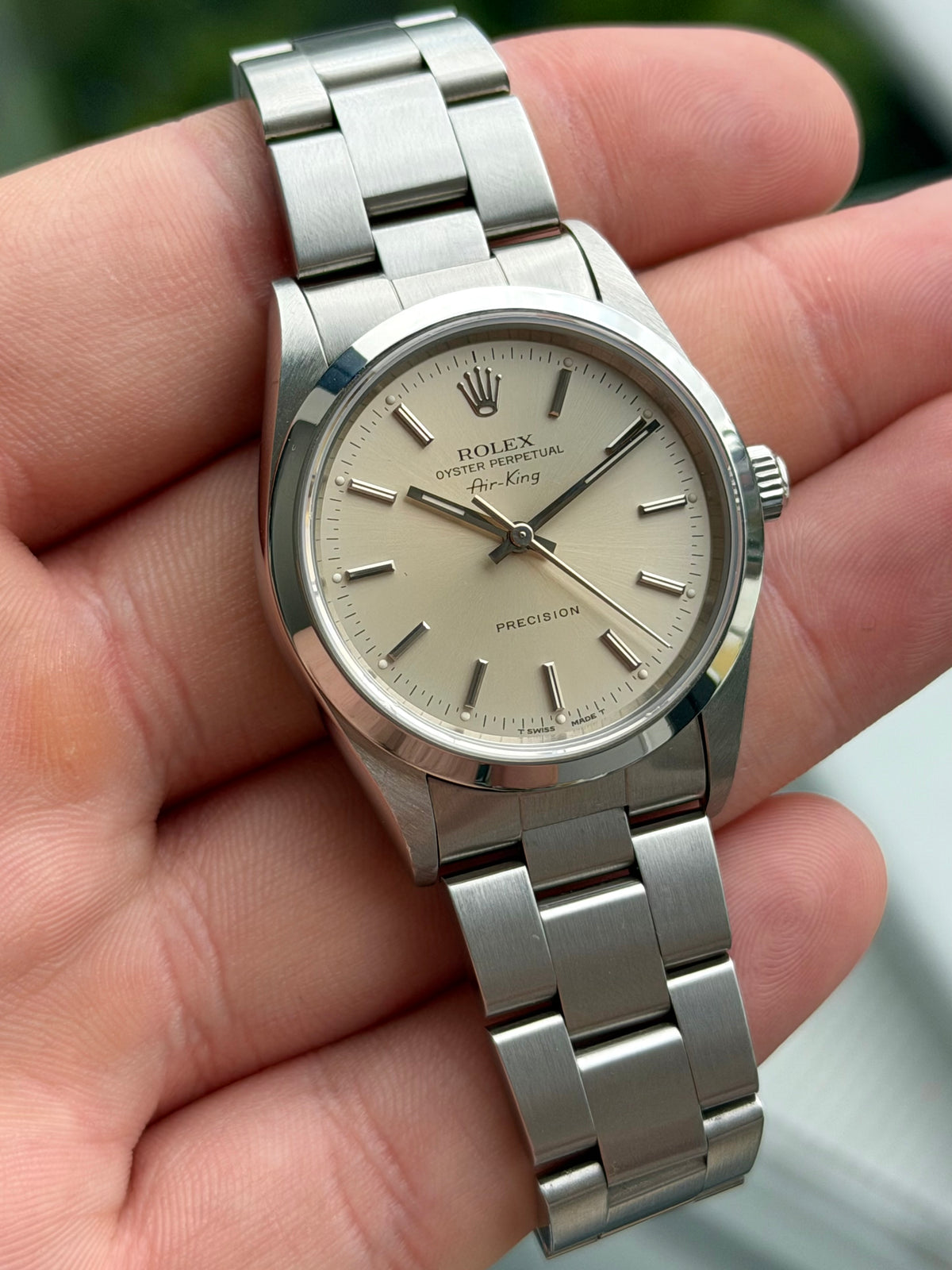 Rolex Oyster Perpetual Air-King Cream Dial 14000 1996 With Papers + Tags