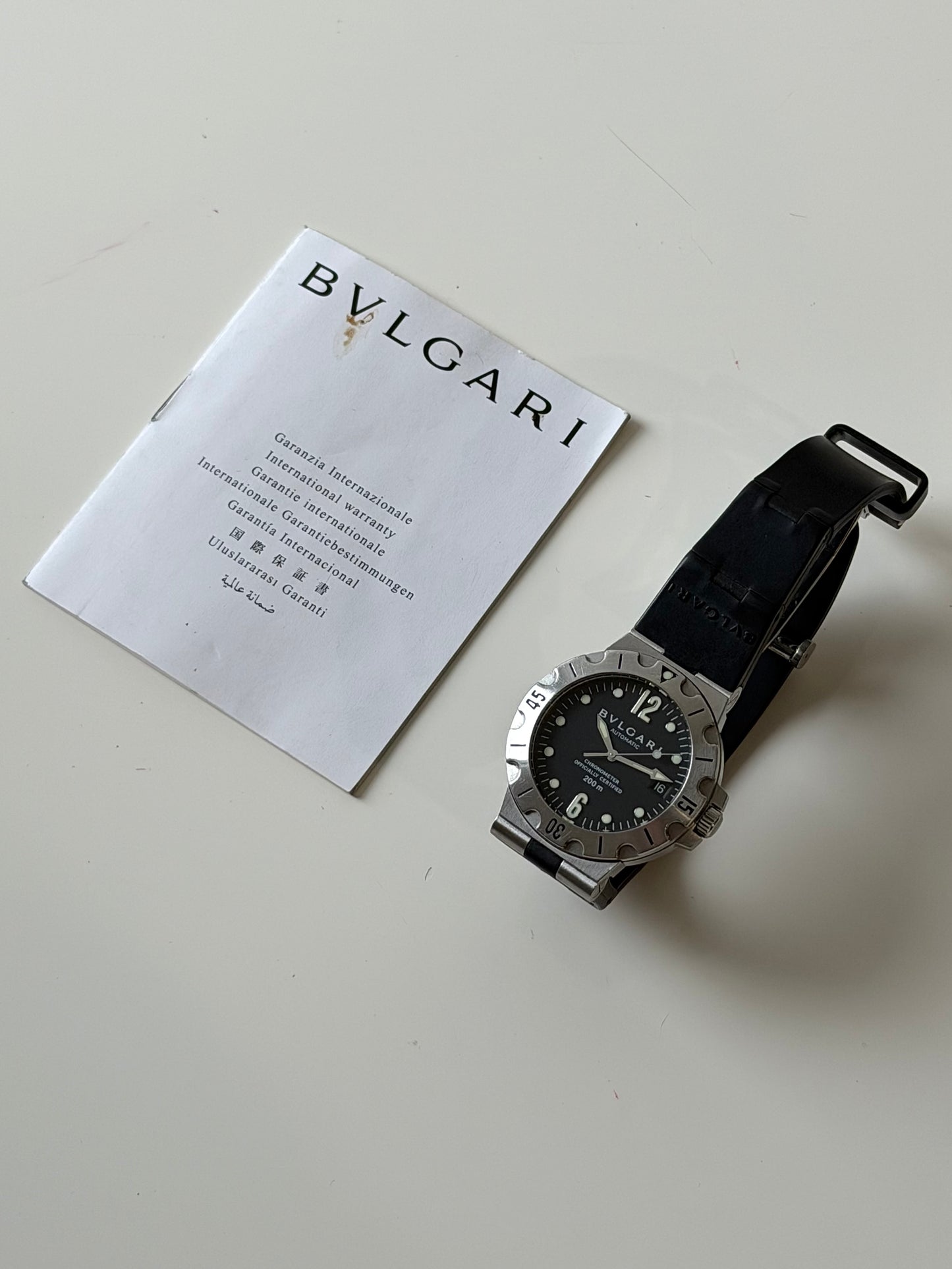 Bvlgari SD38S Diagono Scuba Date with Papers