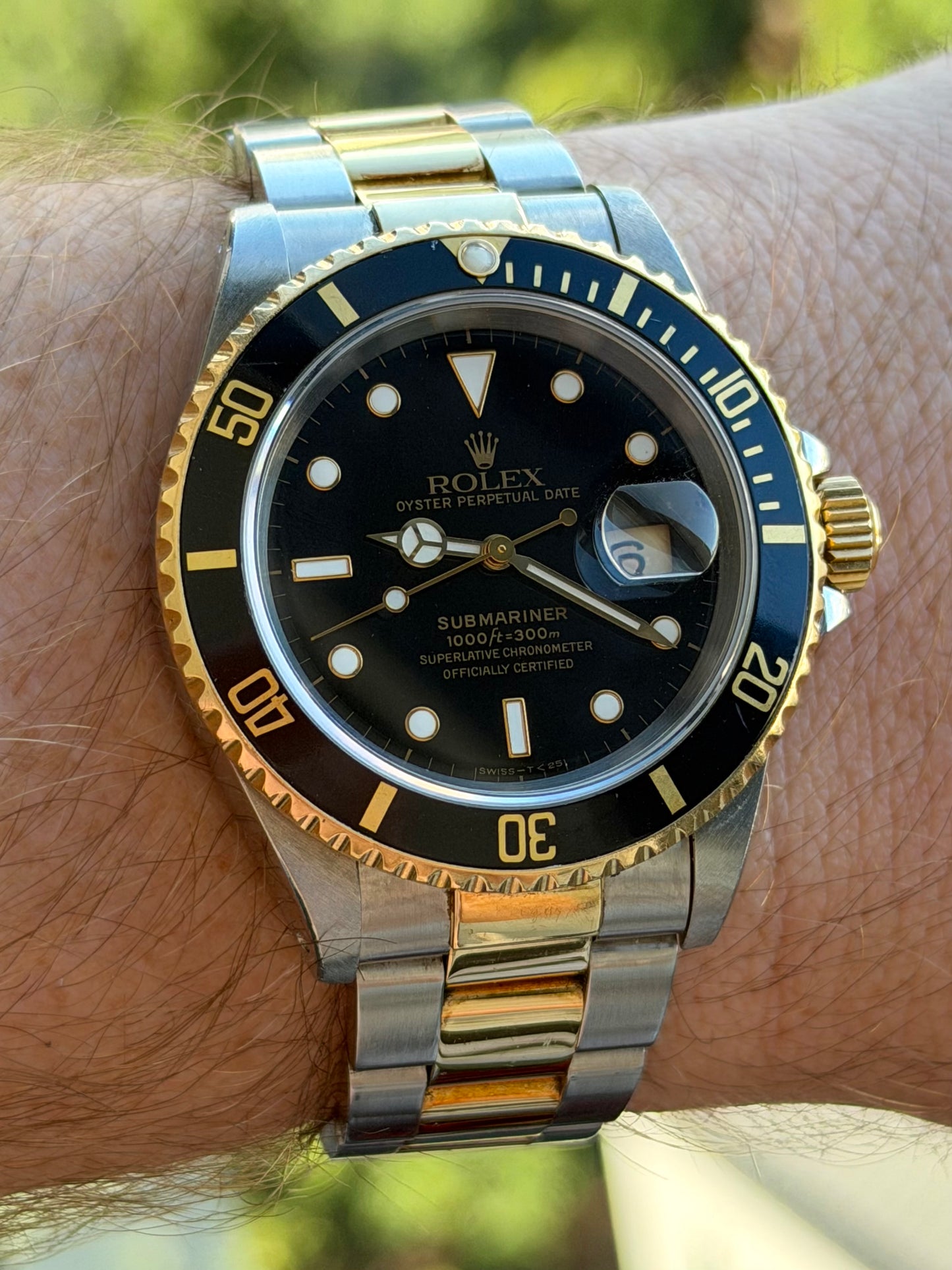 Rolex Submariner Date Two Tone Blacksy 1990