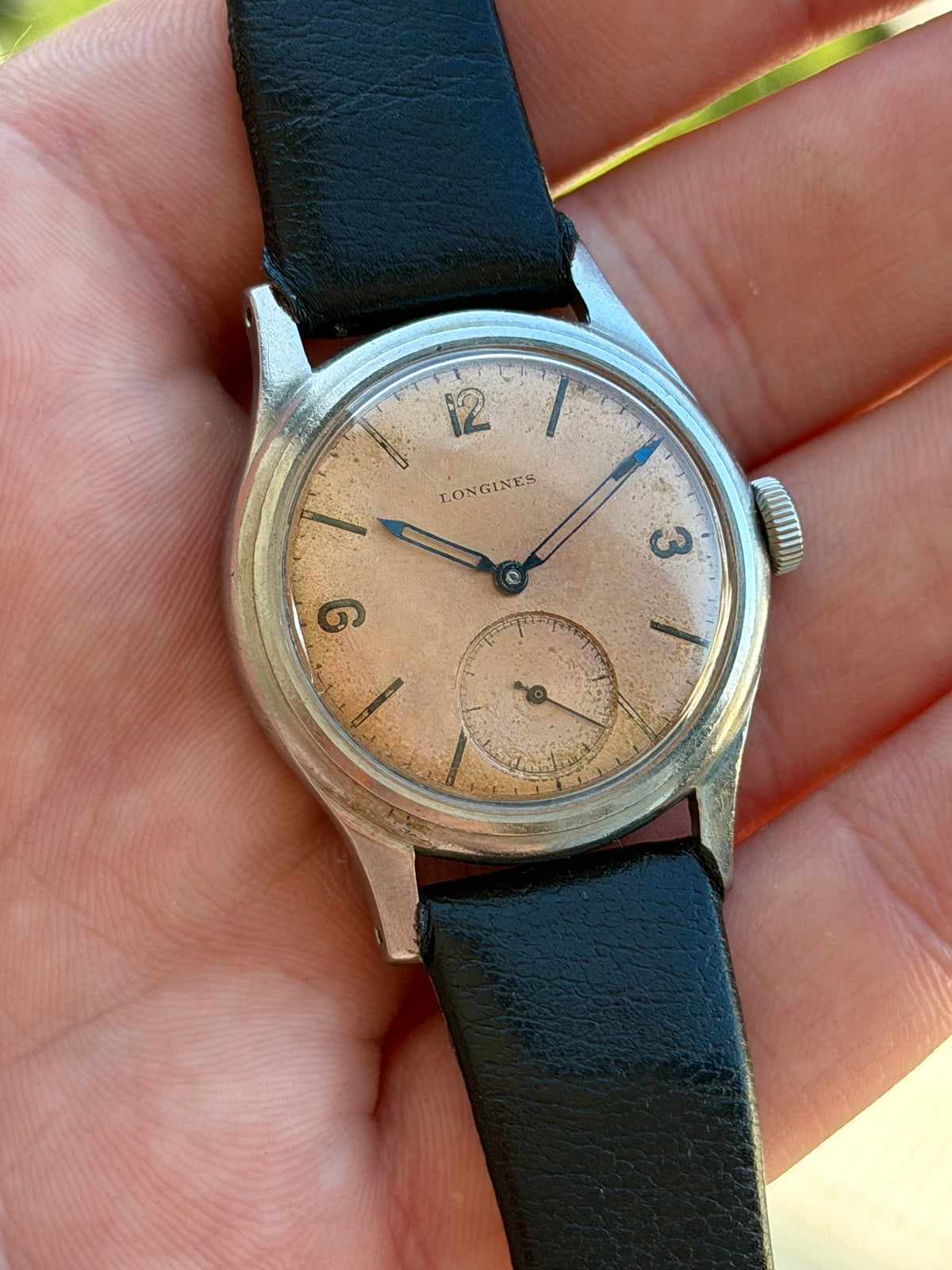 Longines Calatrava Sub Seconds 1945 Salmon Dial