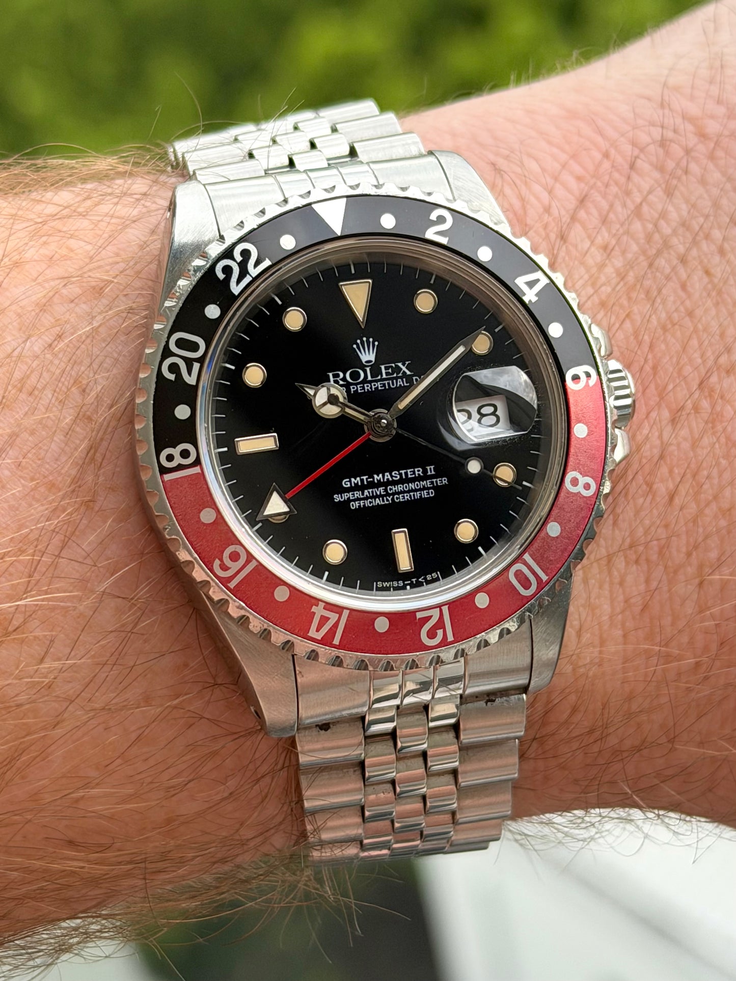 Rolex GMT Master II Coke 16710 on Jubilee