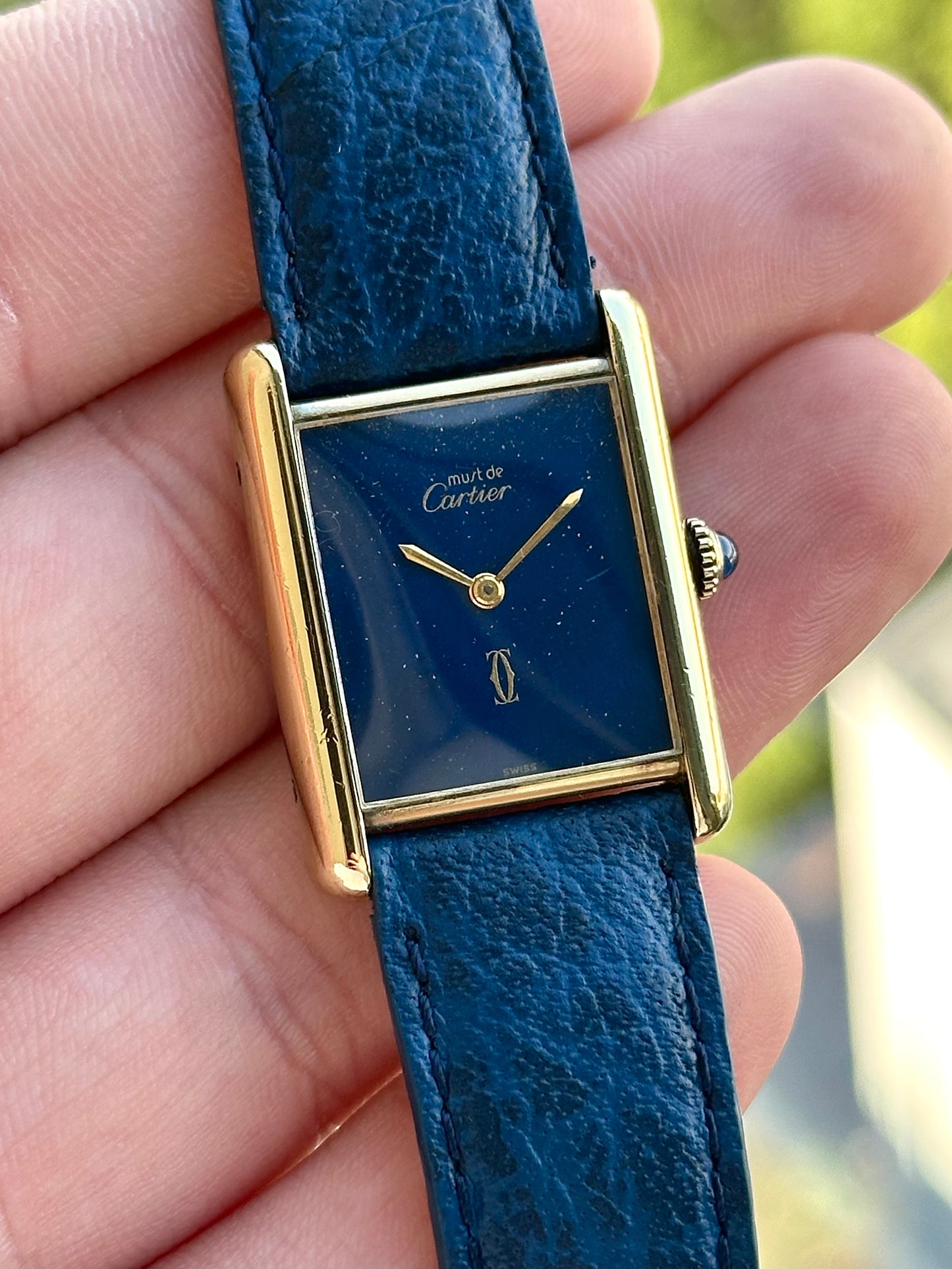 Cartier Tank Paris Manual Wind Blue Lapis Dial