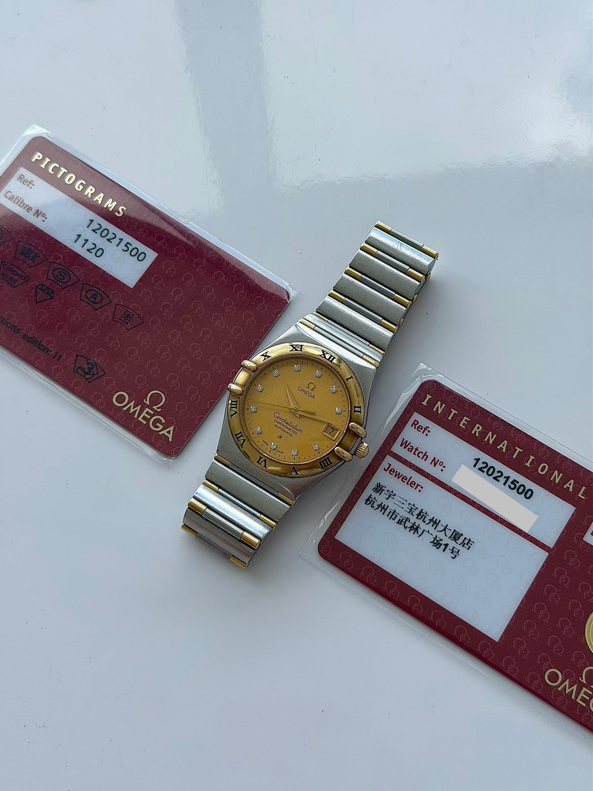 Omega Constellation Auto Diamond Dial with Papers