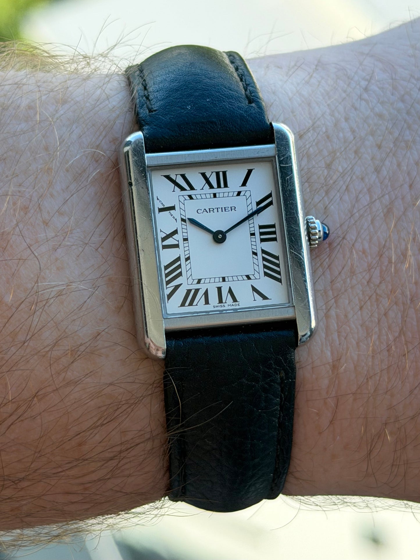 Cartier Tank Solo Mid Size on Leather