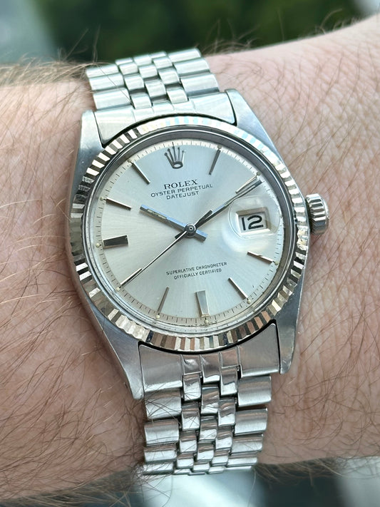 Rolex Datejust 1601 Silver Doorstop Dial 1967