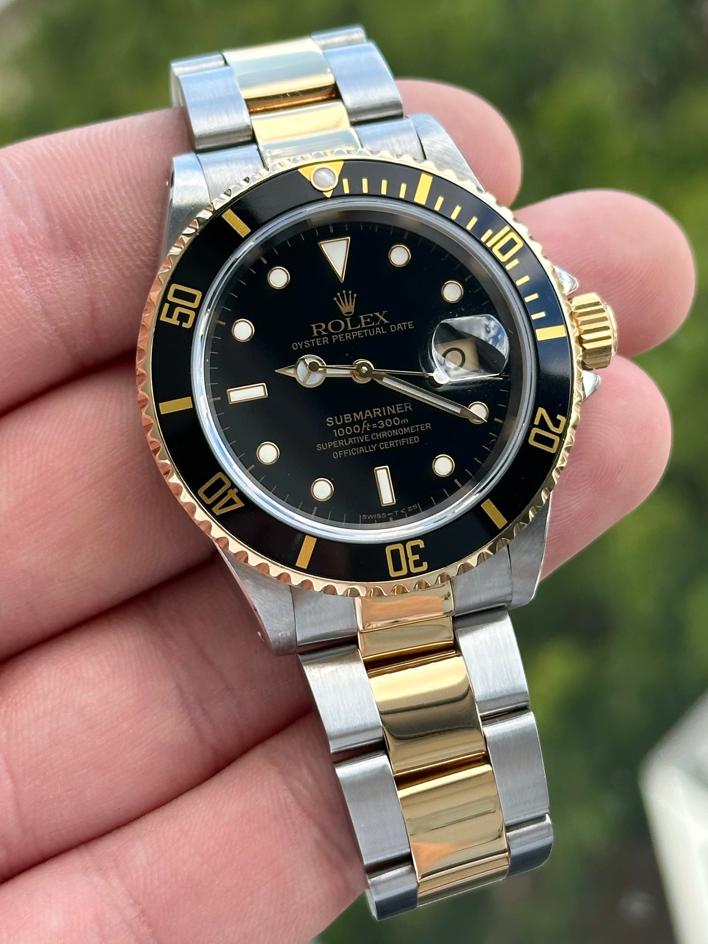 Rolex Submariner Date Two Tone Blacksy 16613 1996