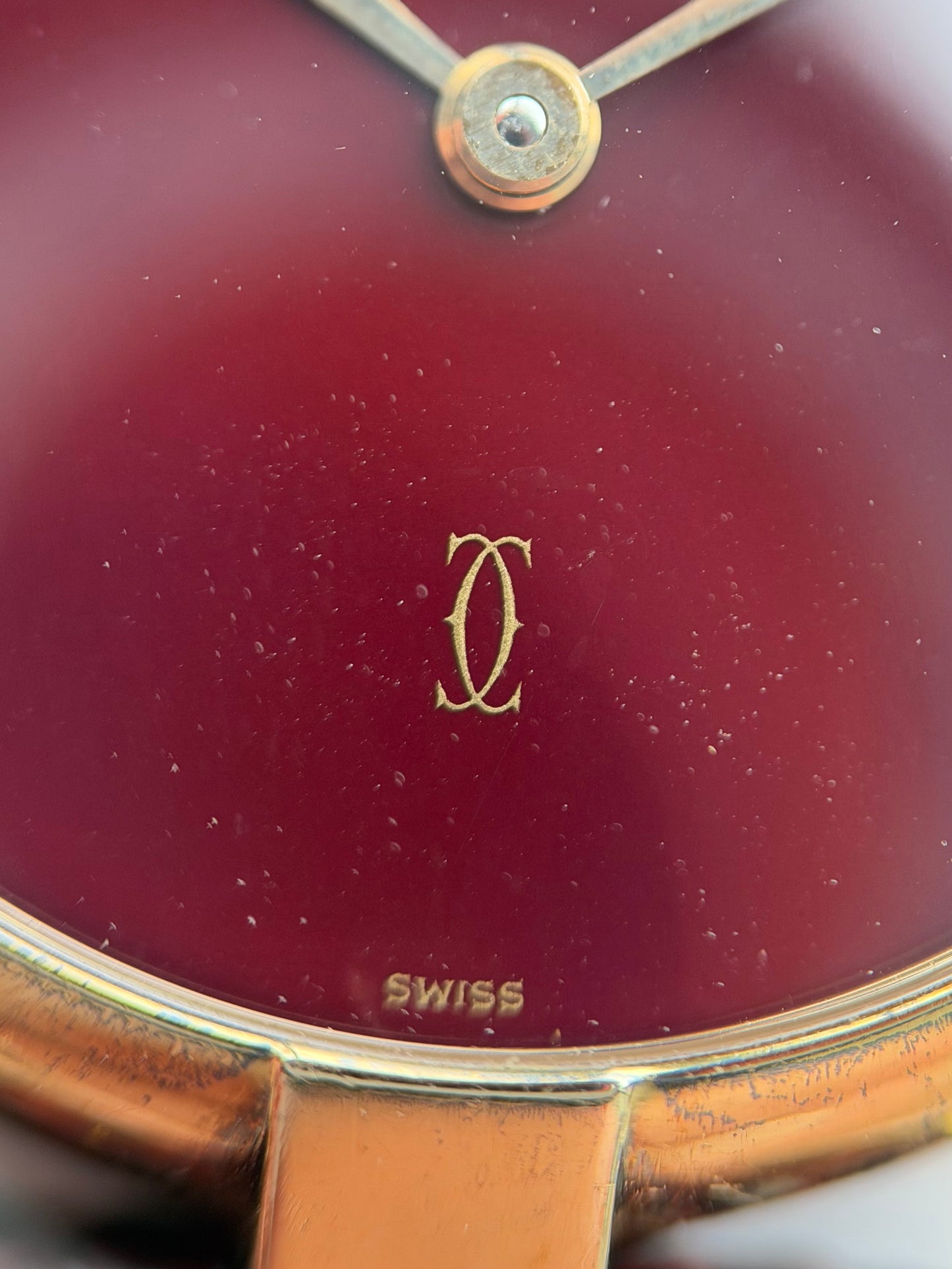 Cartier Vendome Vermeil Burgundy Dial Ladies