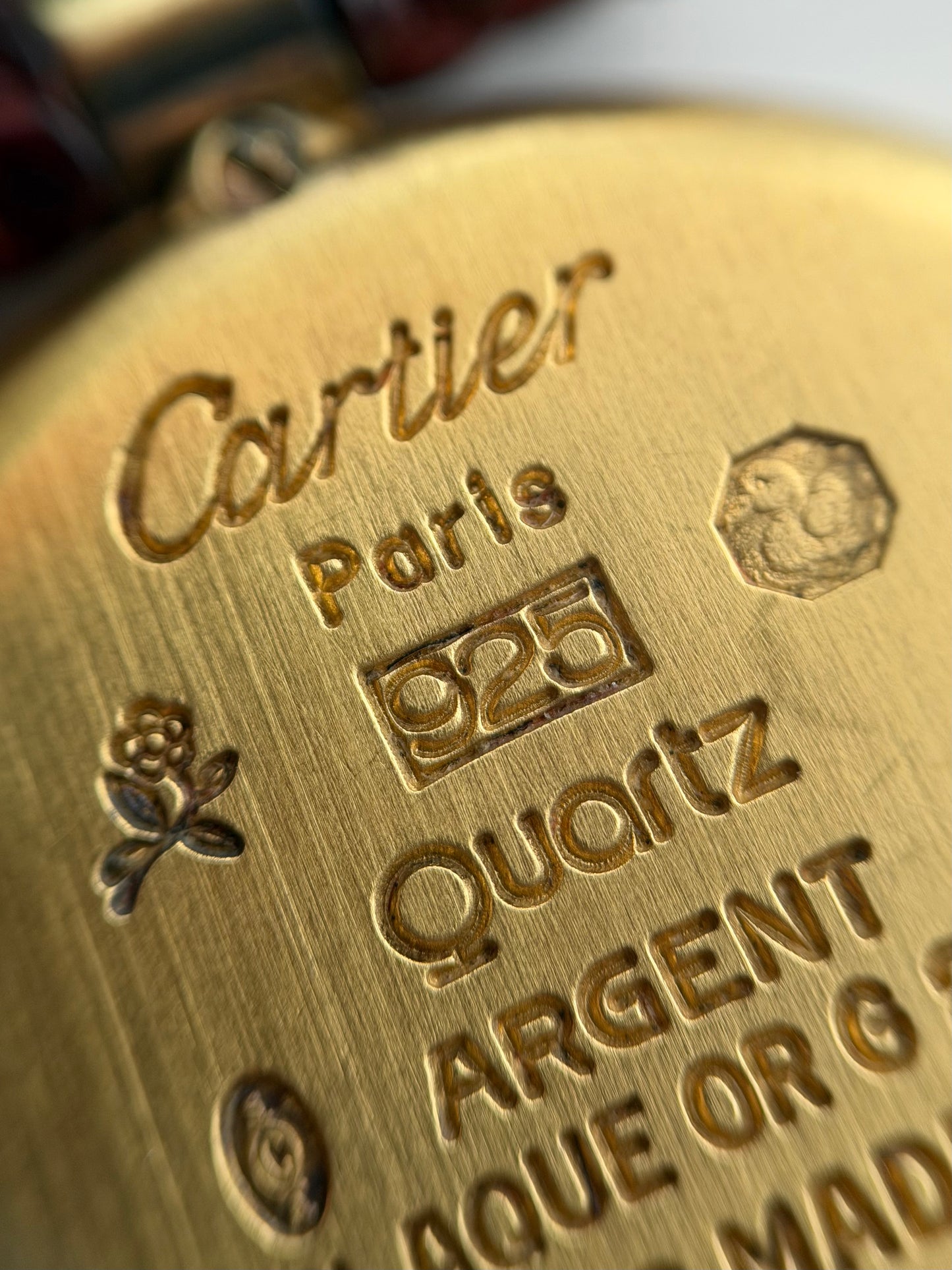 Cartier Vendome Vermeil Burgundy Dial Ladies