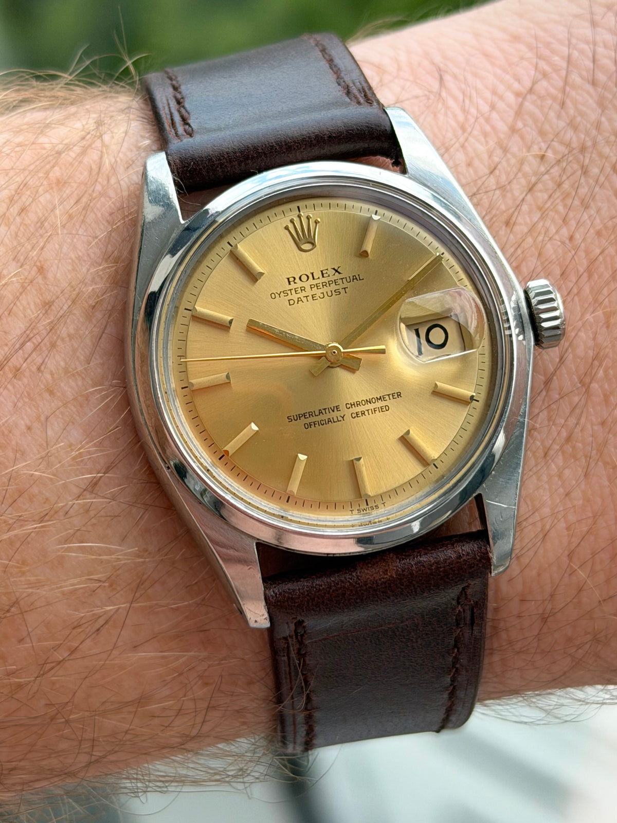 Rolex Datejust 1600 Gold Dial 1973