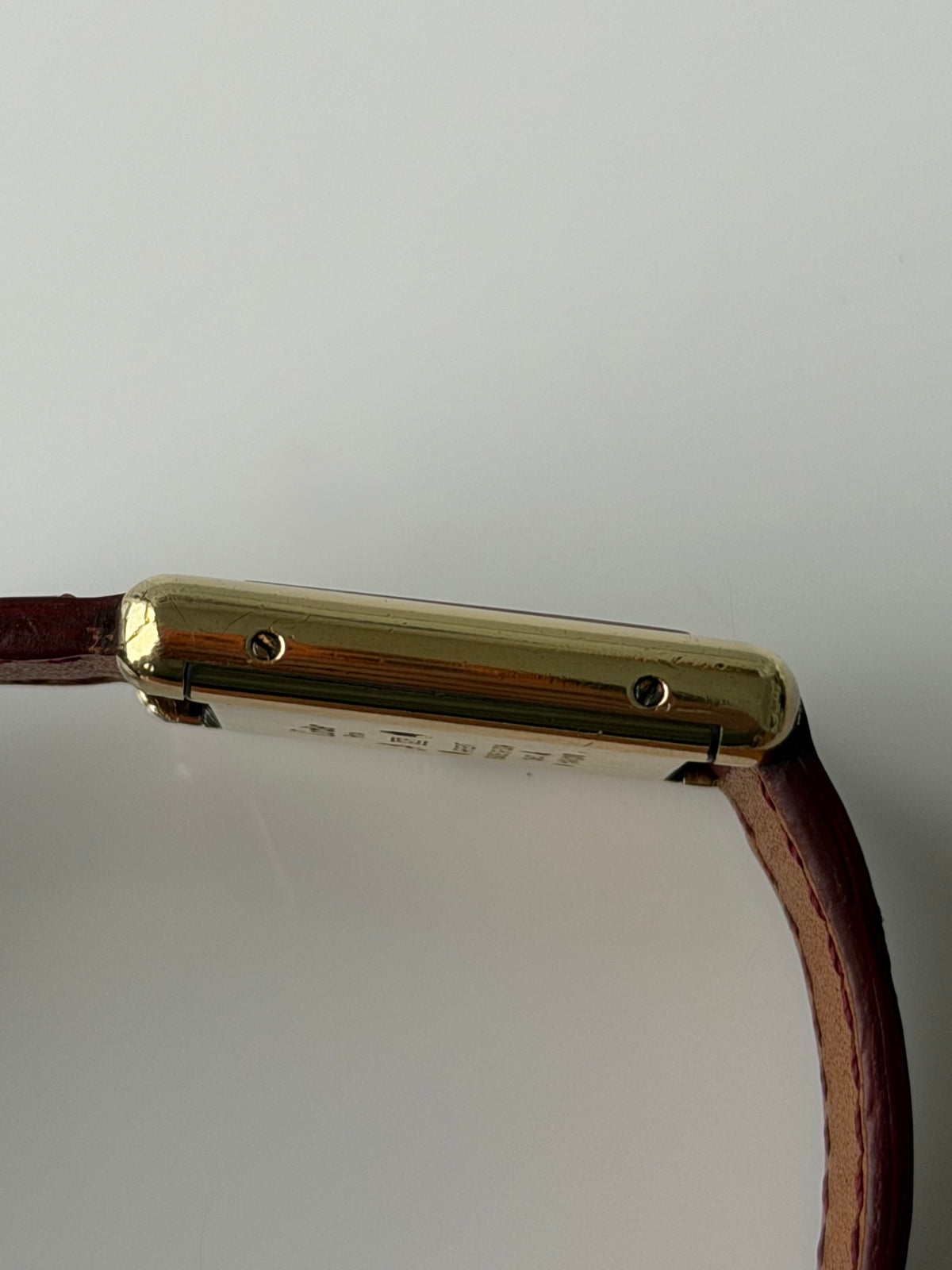 Cartier Tank Vermeil Large Model Burgundy Lacquer Dial