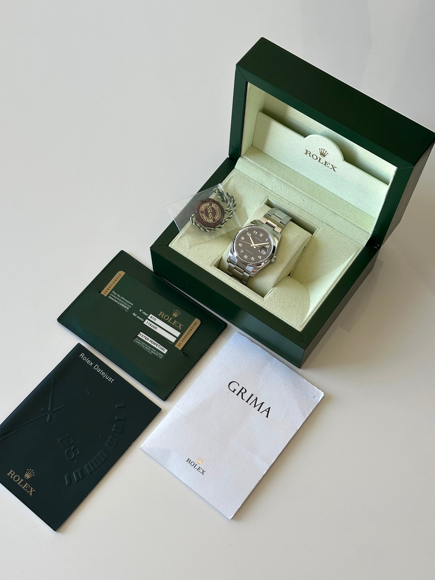 Rolex Datejust Black Computer Dial 116200 Full Set