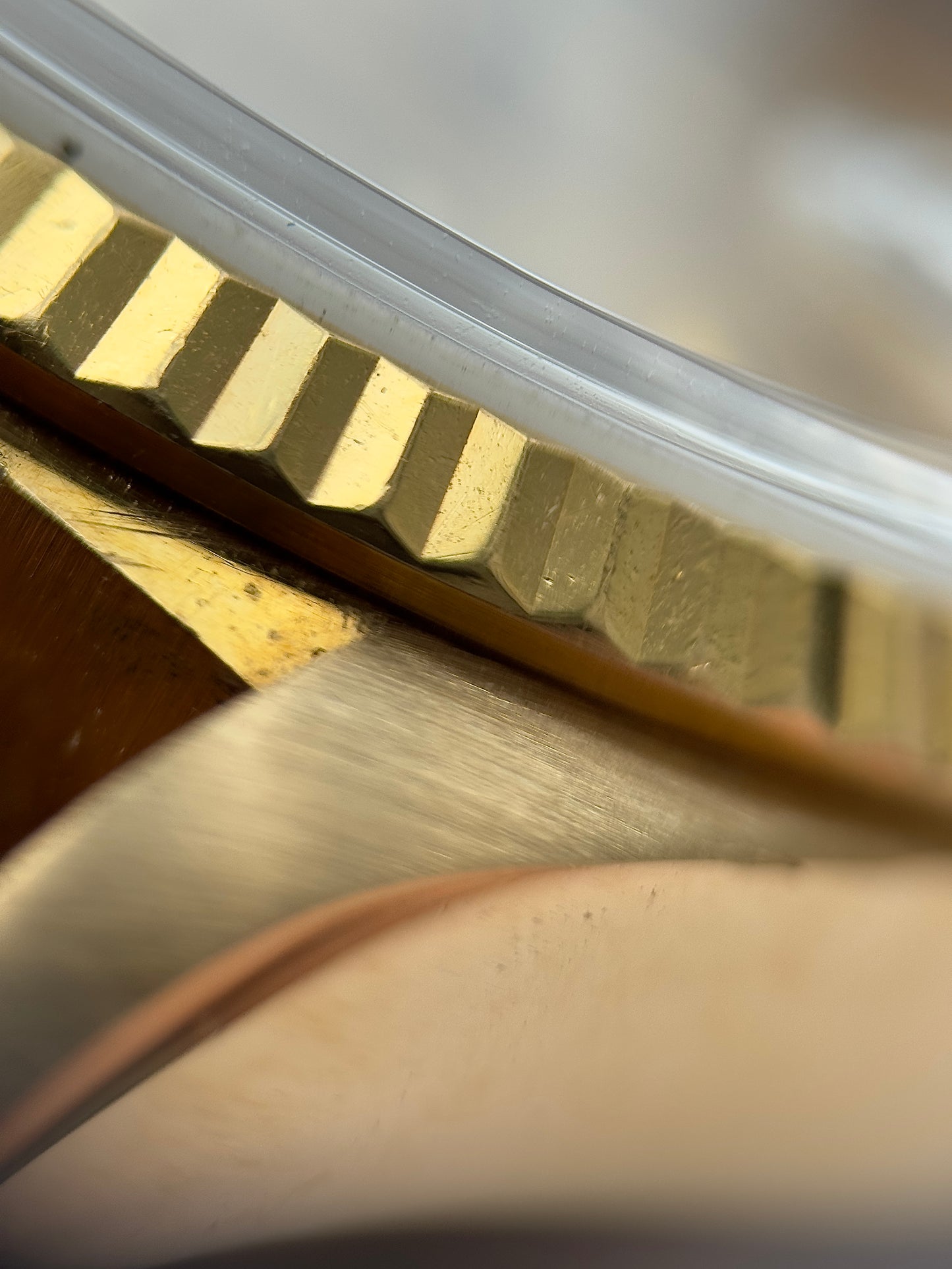 Rolex Day Date 18038 Gold Roman Numeral Minute Track Dial