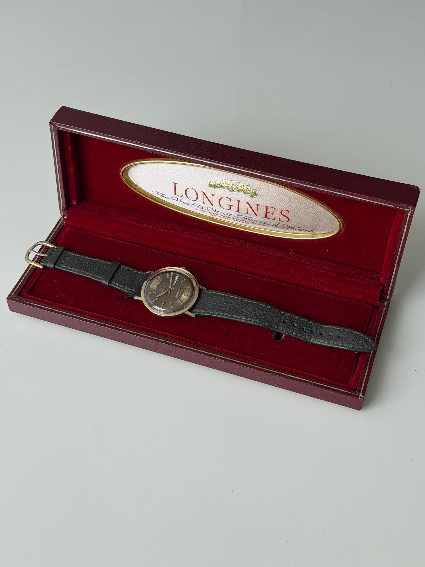 Longines Admiral 5 Star Red Seconds Hand With Box