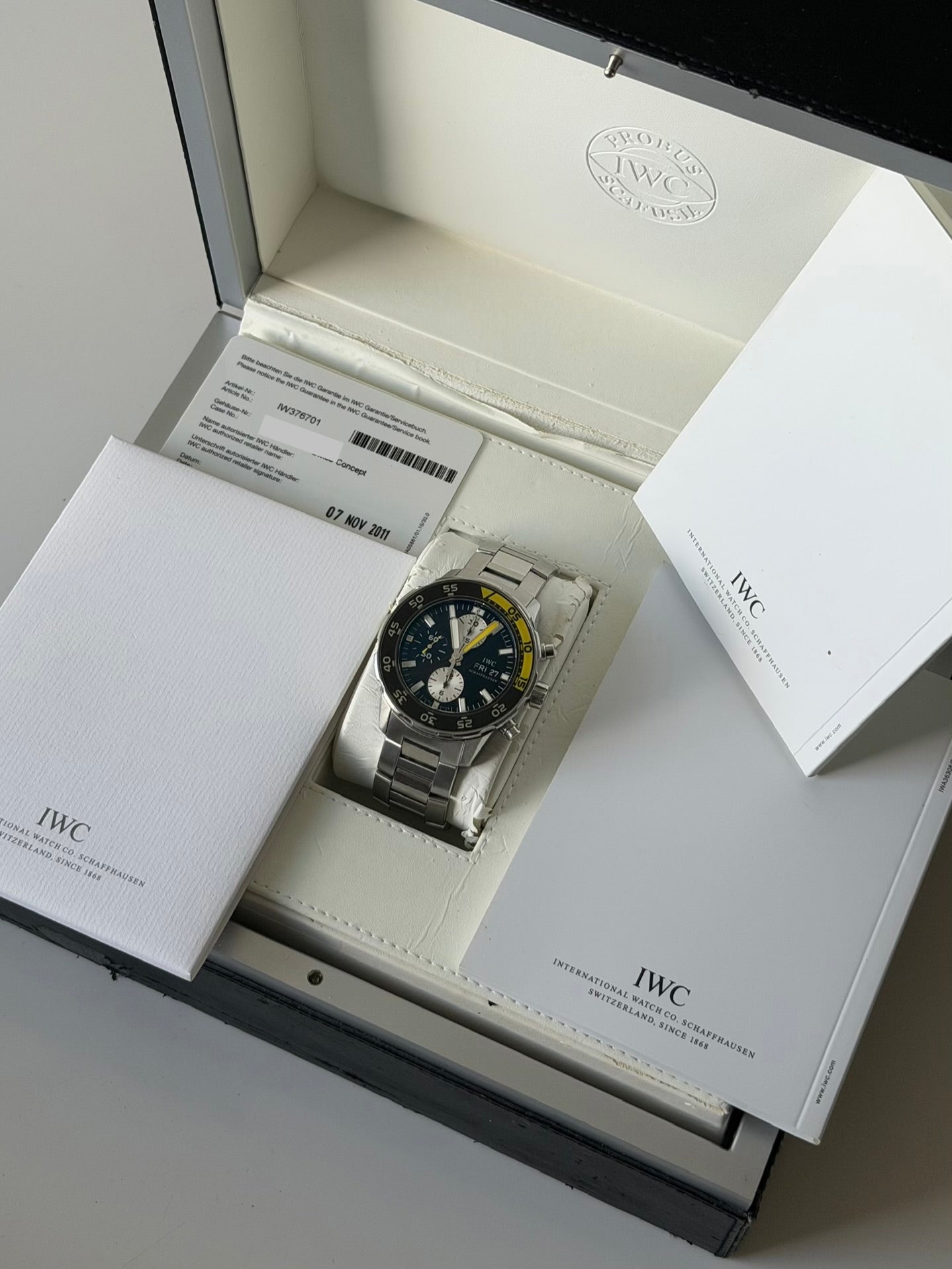 IWC Aquatimer Ceramic Chrono IW376701 Full Set 2011