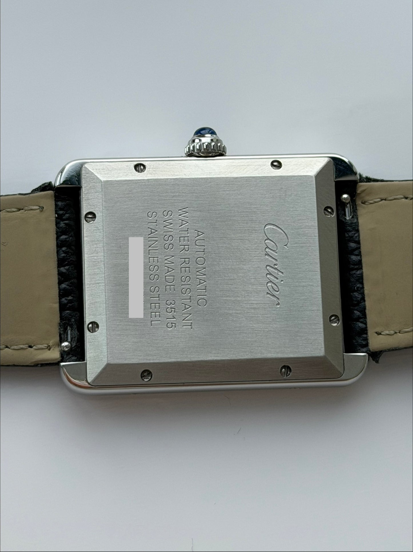 Cartier Tank Solo XL on Leather with Papers W5200027