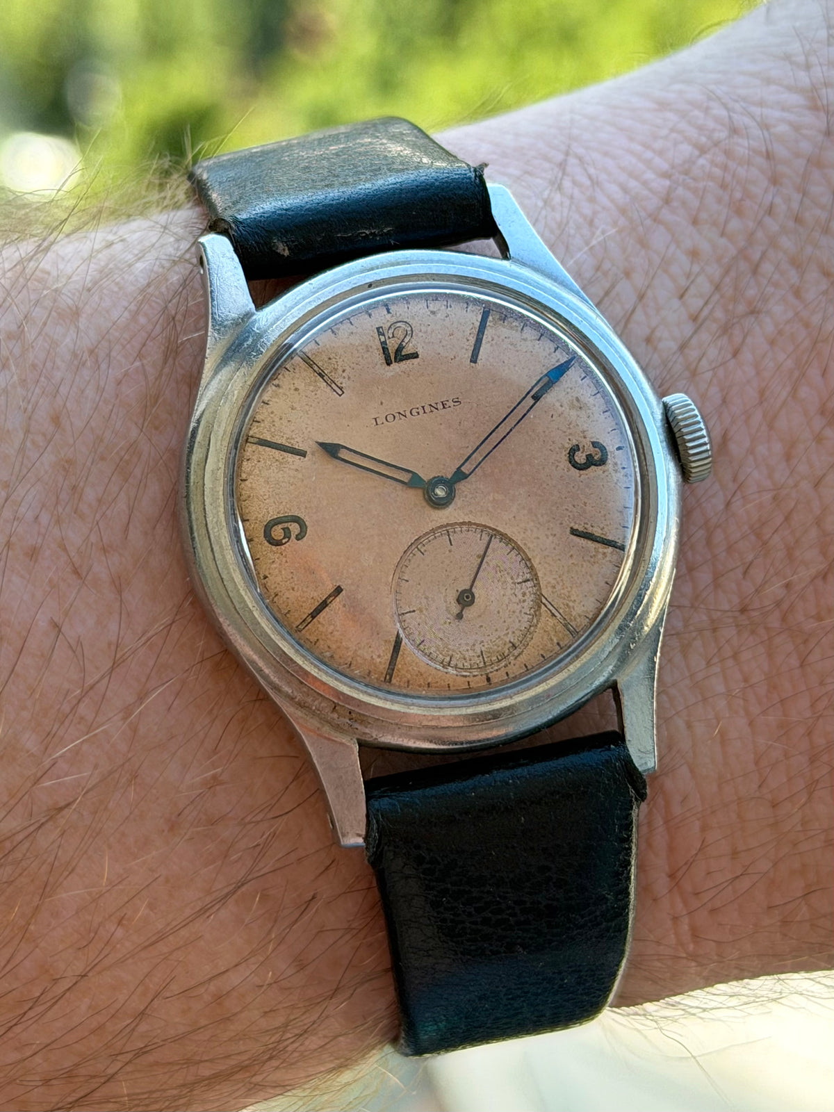 Longines Calatrava Sub Seconds 1945 Salmon Dial