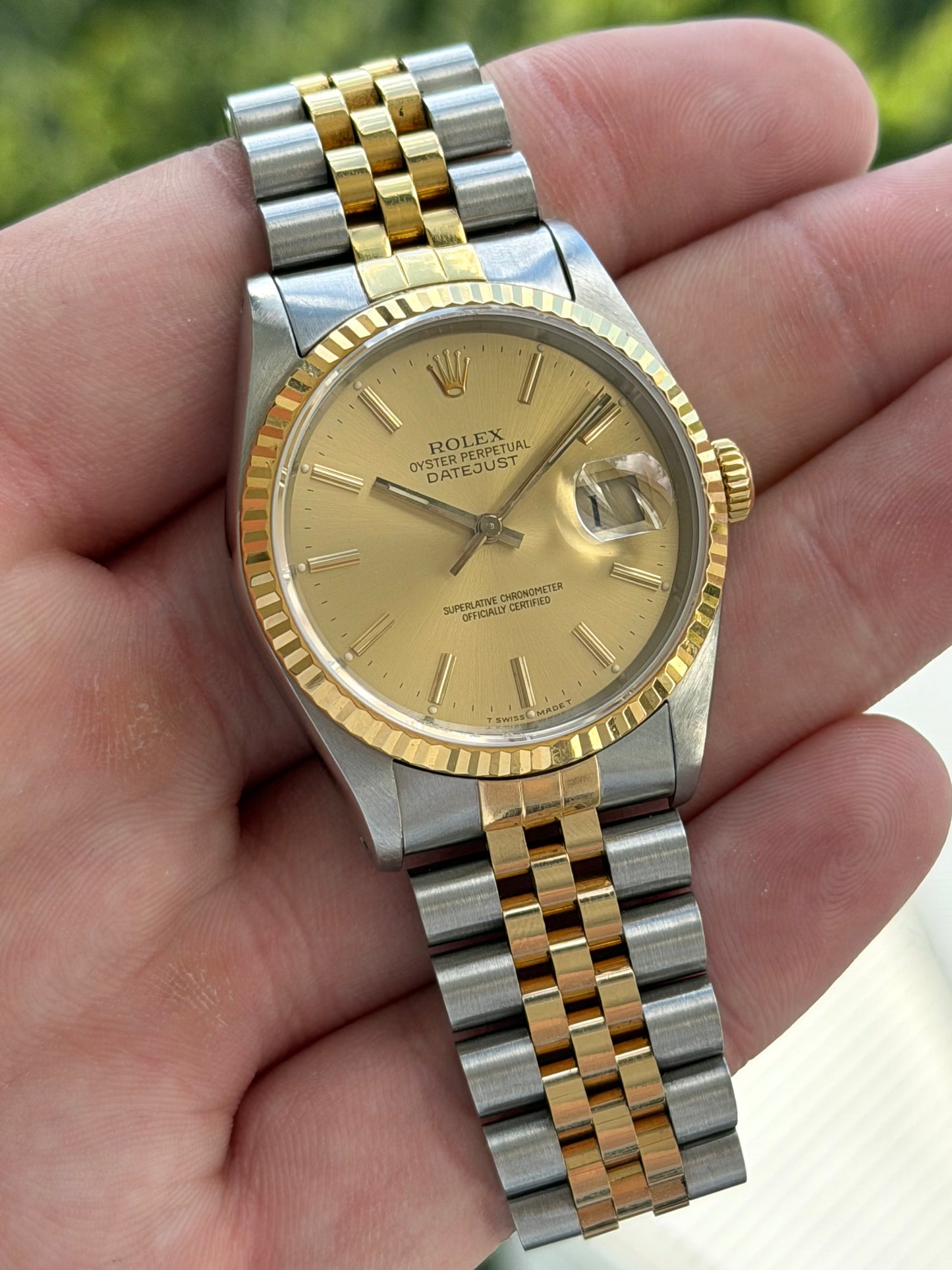 Rolex Datejust 16233 Champagne Dial 1990