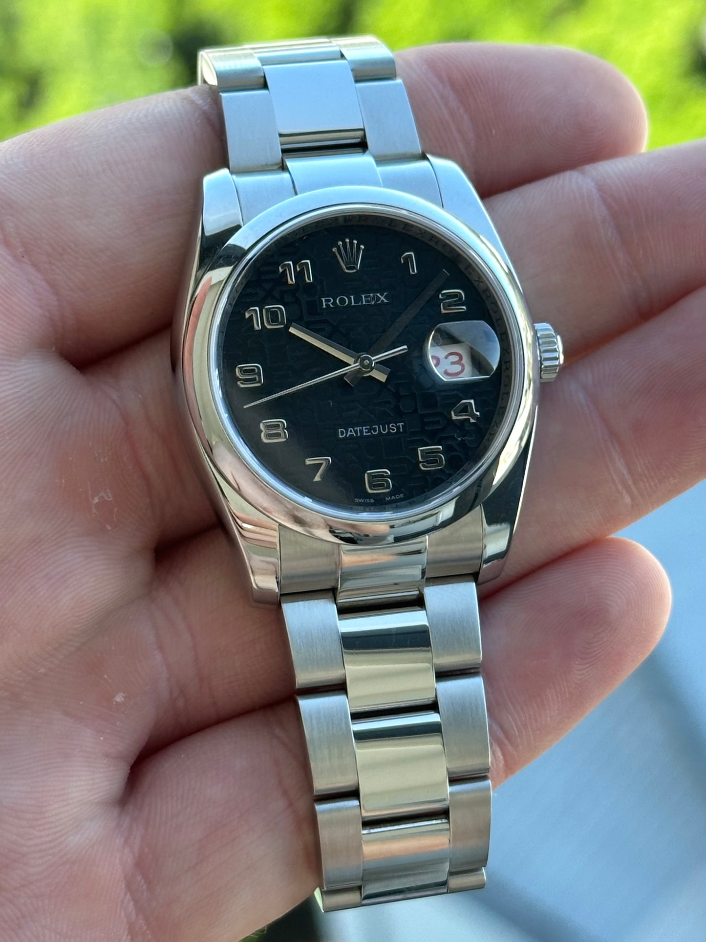 Rolex Datejust Black Computer Dial 116200 Full Set