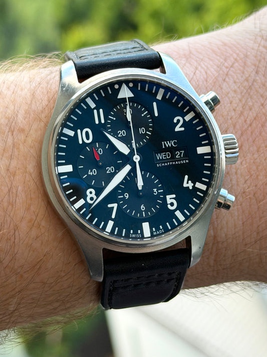 IWC Pilot Chronograph Black Dial Full Set 2017