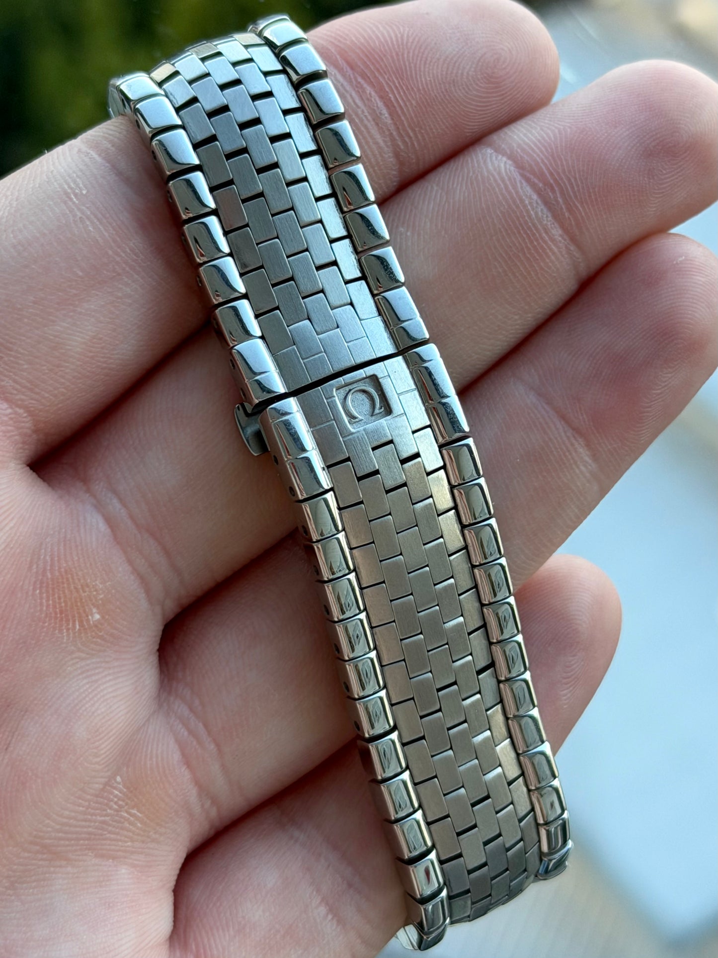 Omega De Ville Chronometer Black Dial Co Axial with Papers on Armadillo Bracelet