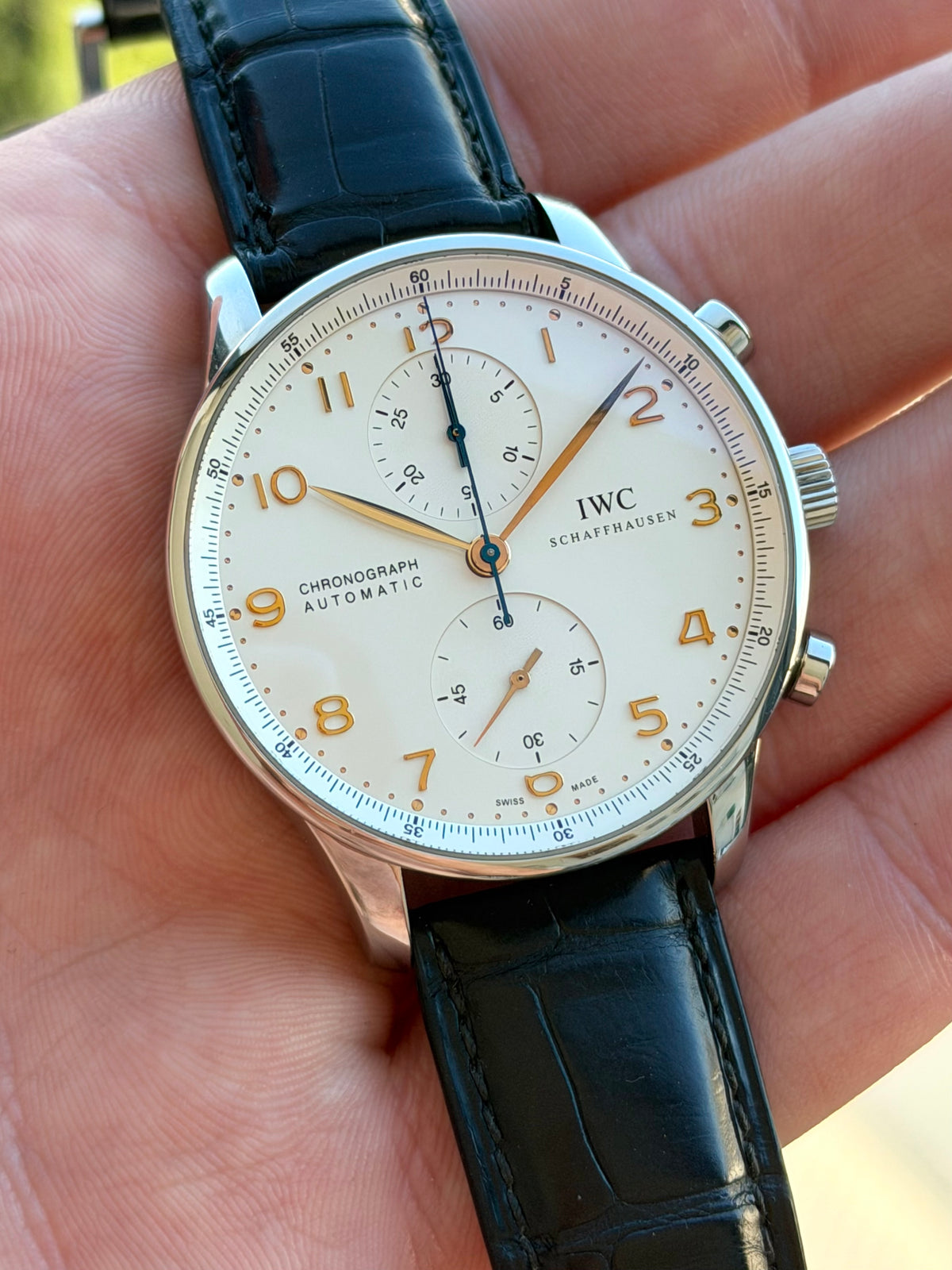 IWC Portuguese Chrono Silver Dial IW371445