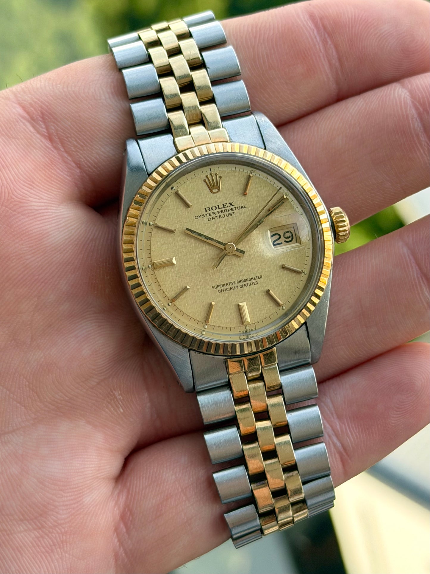Rolex Datejust 1601 Linen Doorstep Dial 1972