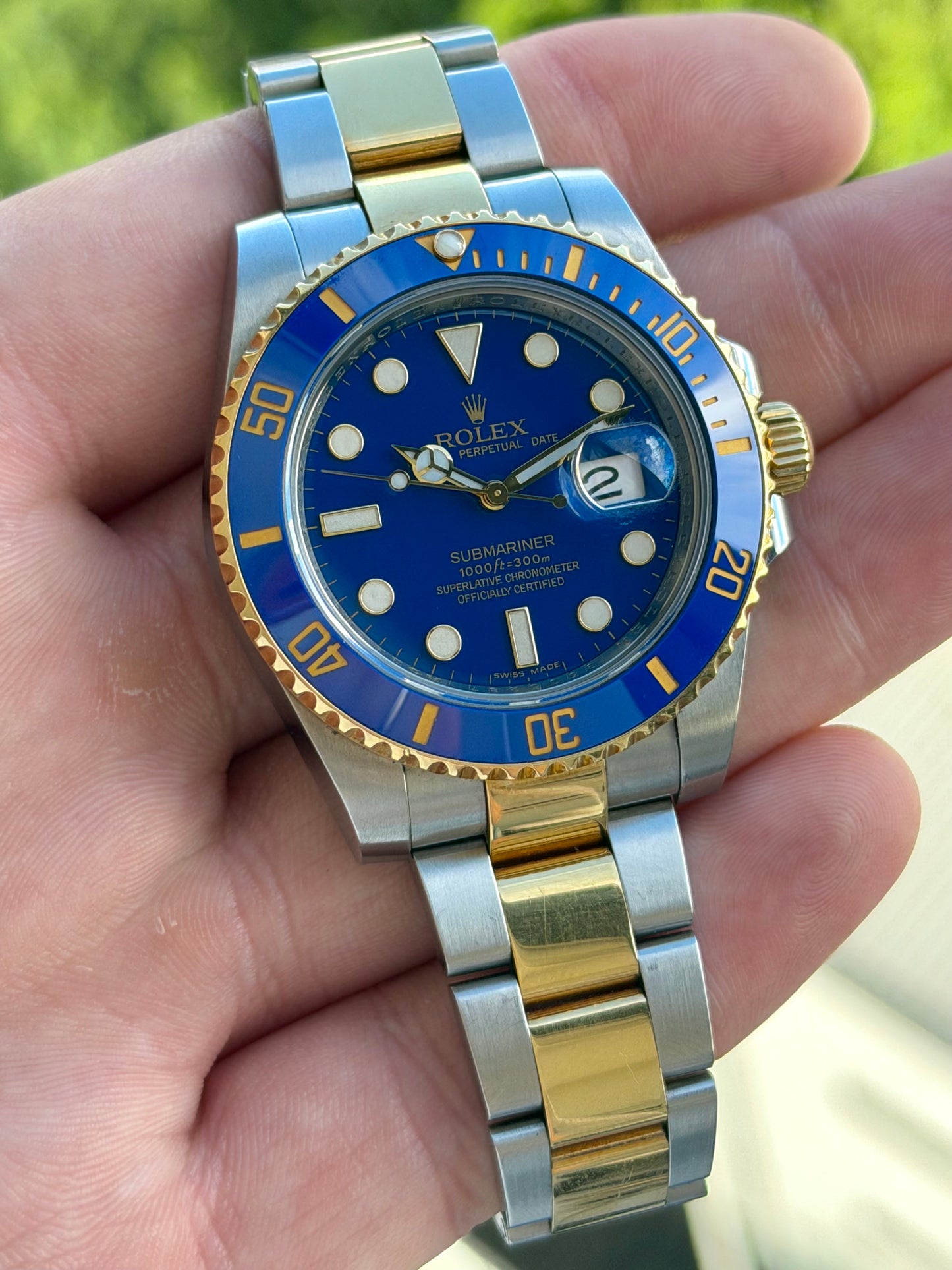 Rolex Submariner Ceramic Blusey “Flat Dial” 2012 Full Set