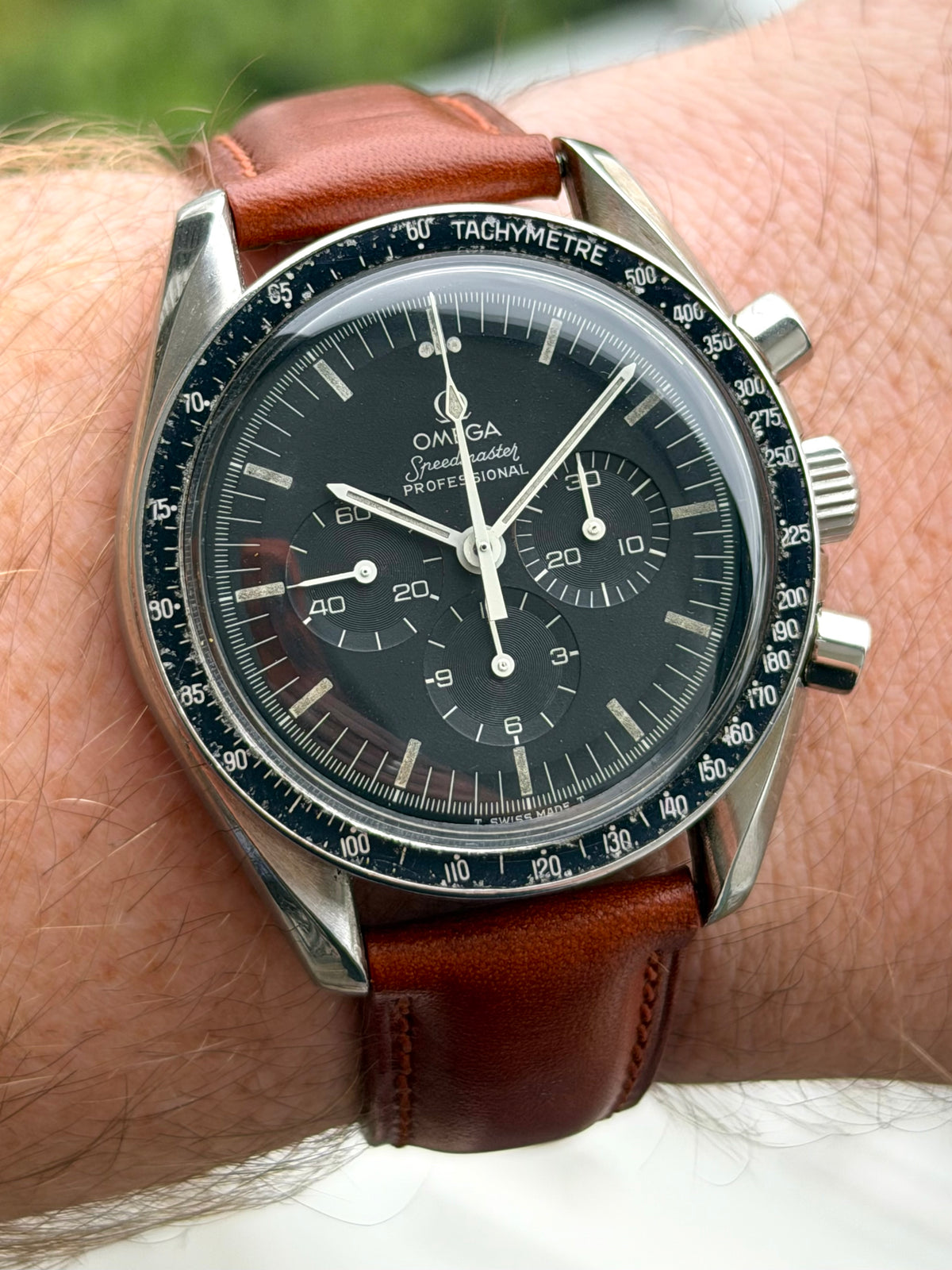 Omega Speedmaster Professional Tritium Dial on Leather