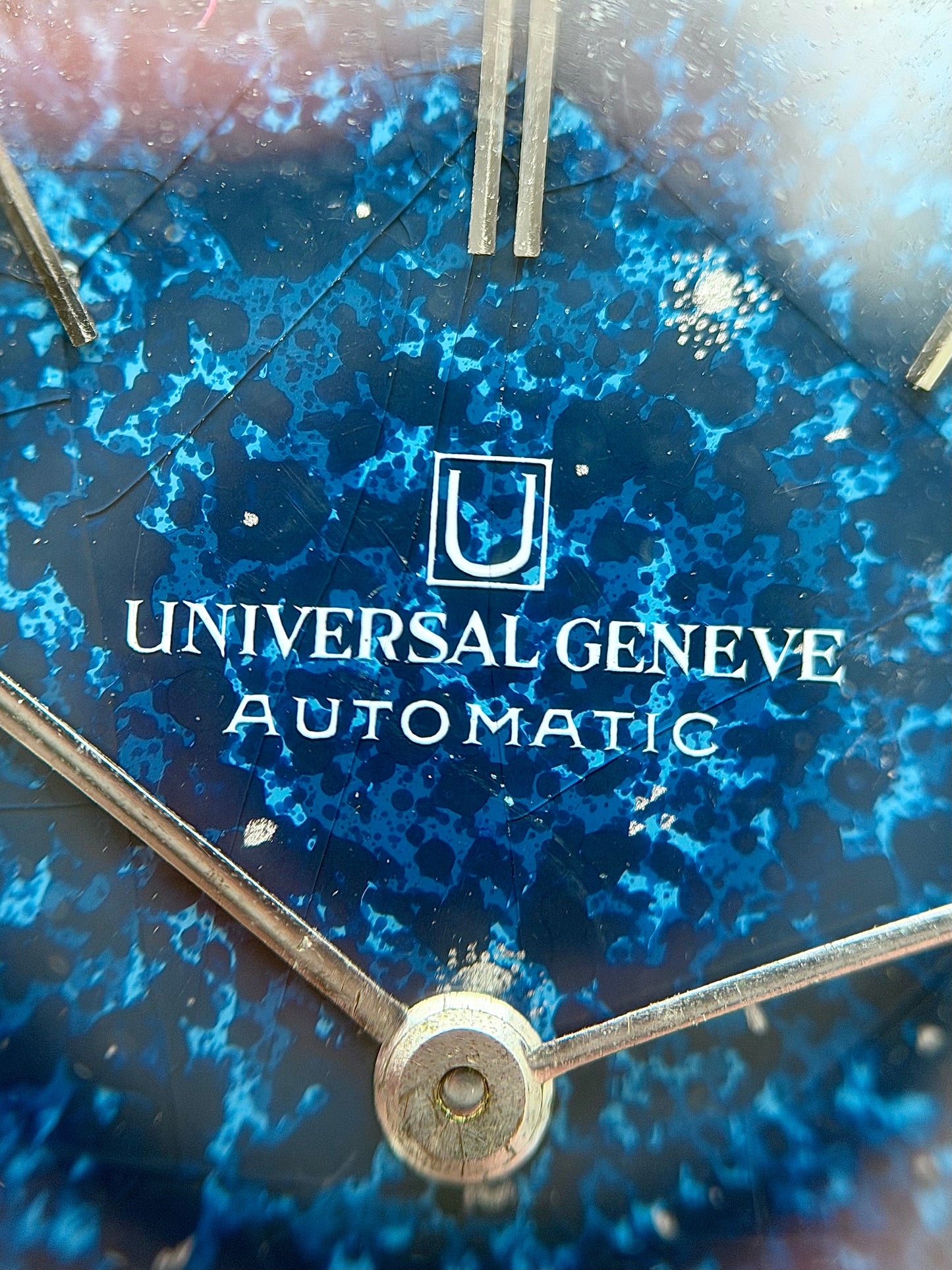 Universal Geneve White Shadow “Star Dust” Dial 1970s