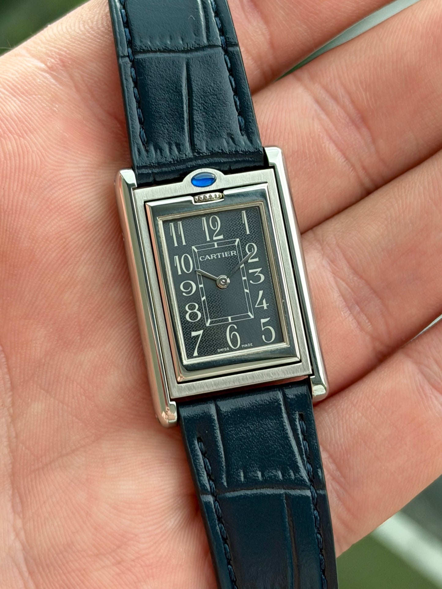 Cartier Basculante Tank Grey Dial 2405