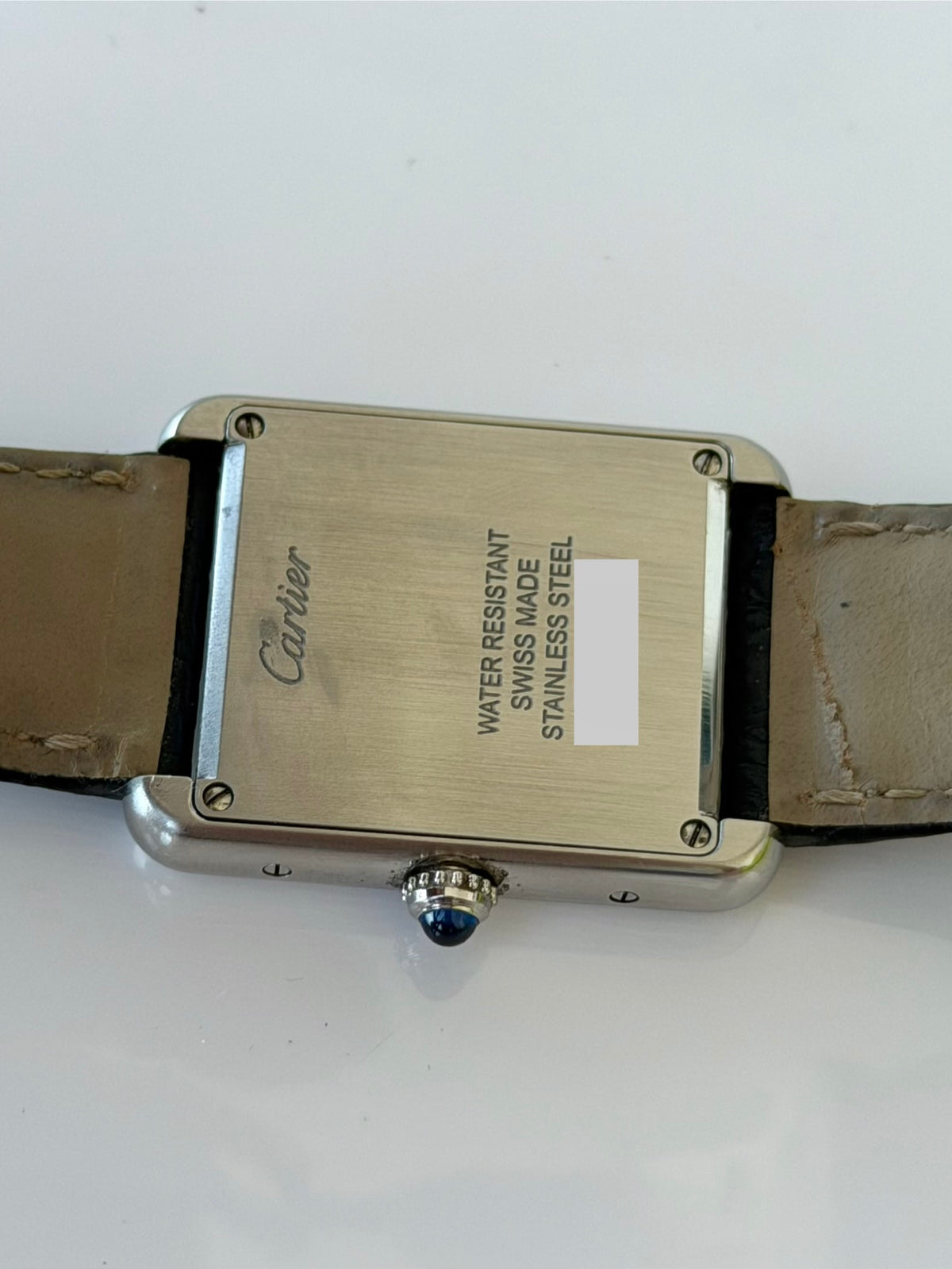 Cartier Tank Solo on Leather with Papers
