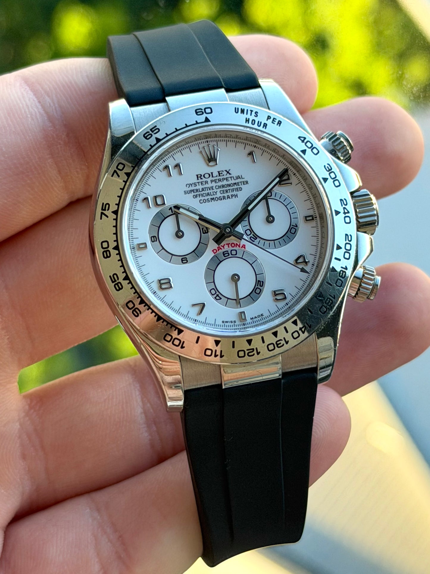 Rolex Daytona White Gold Rehaut 116519 2007