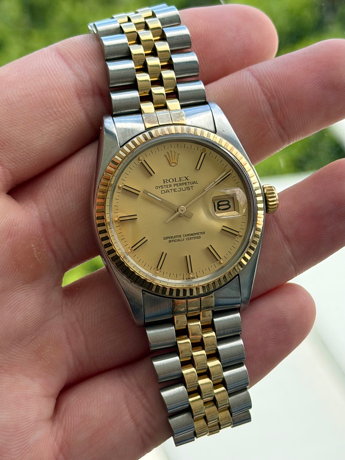 Rolex Datejust Quickset Wide Boy Dial 16013 1979