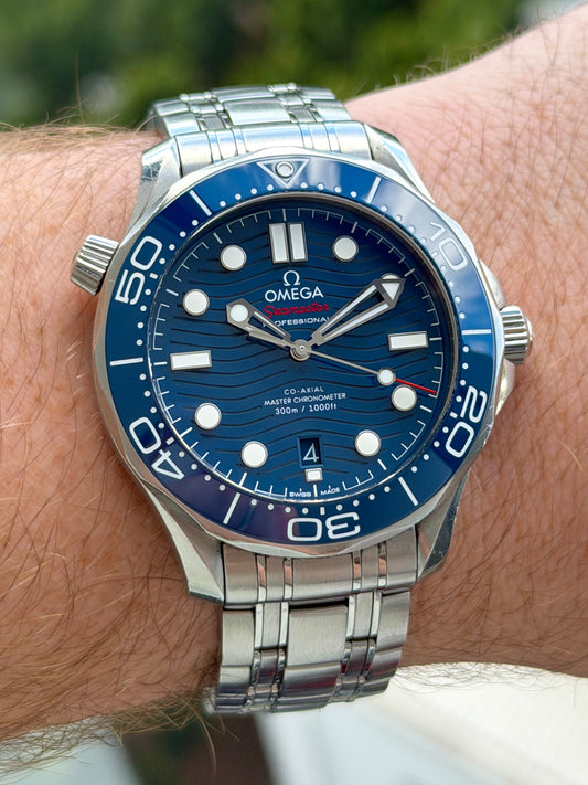 Omega Seamaster 300 Blue Ceramic 2018 with Cards