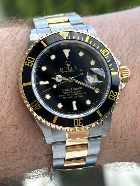 Rolex Submariner Date Two Tone Blacksy 16613 1996