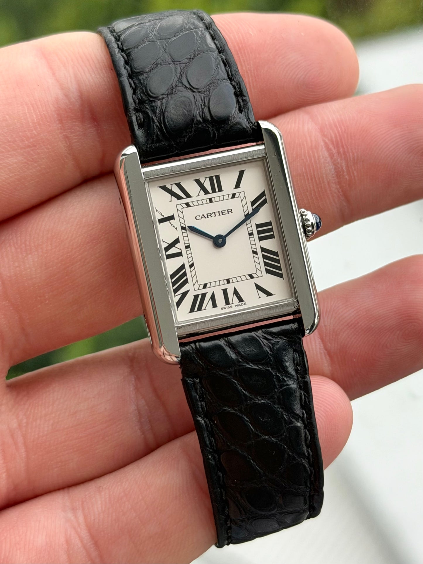 Cartier Tank Solo Mid Size on Leather