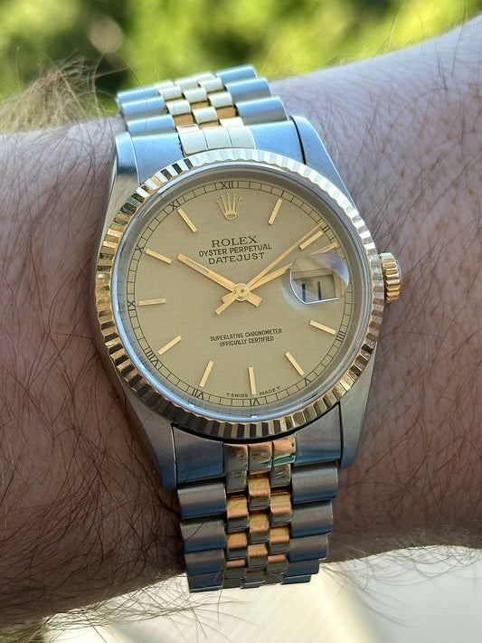 Rolex Datejust Linen Dial 16233 with Box