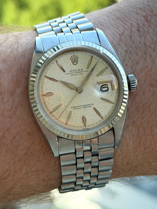 Rolex Datejust 1601 Dauphine Hands Piepan Dial 1960
