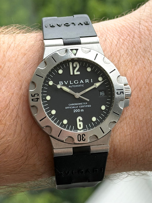 Bvlgari SD38S Diagono Scuba Date with Papers