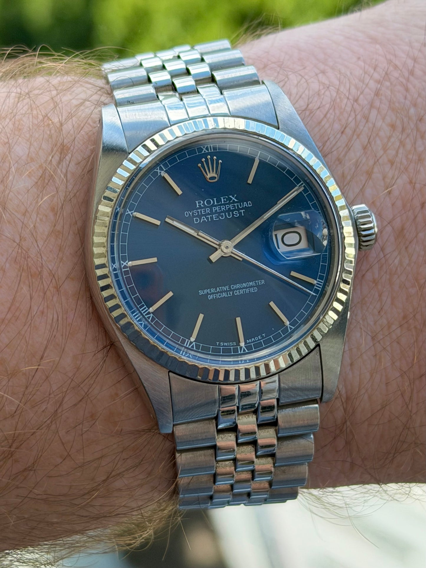 Rolex Datejust Blue Dial 16014 1978 with Box