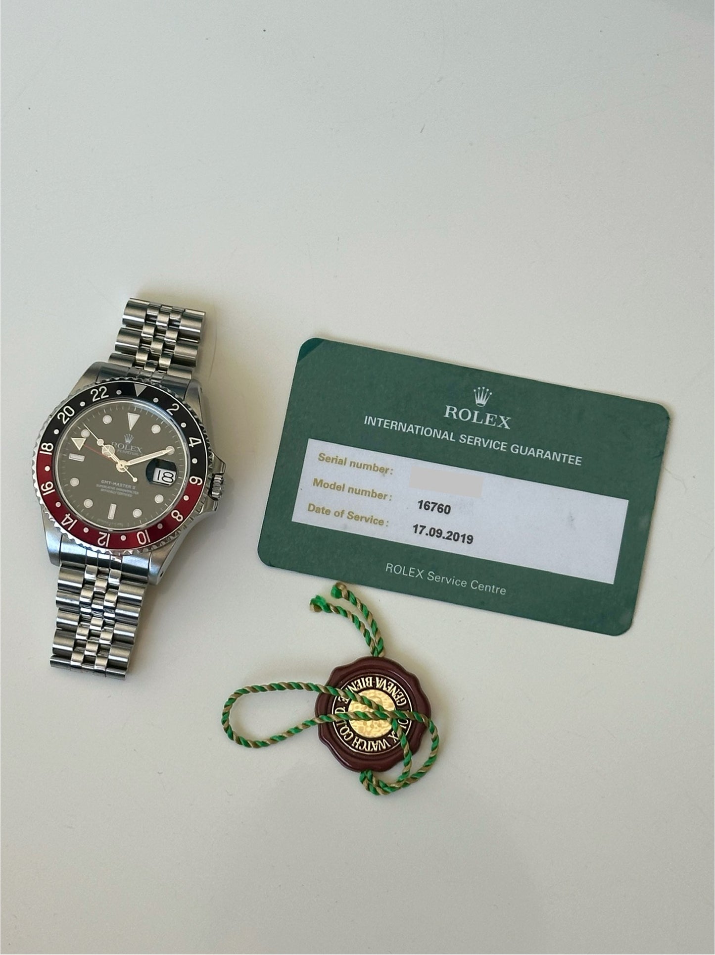 Rolex GMT-Master II Fat Lady Coke 16760 1986