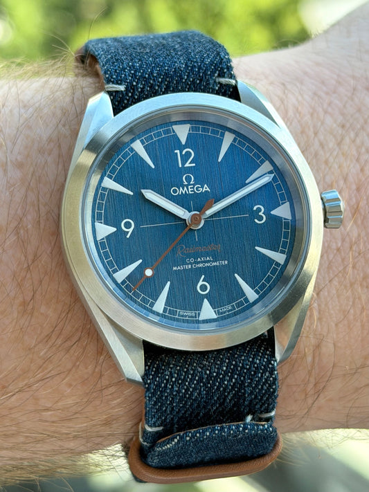 Omega Railmaster Blue Denim Dial 2023 Full Set