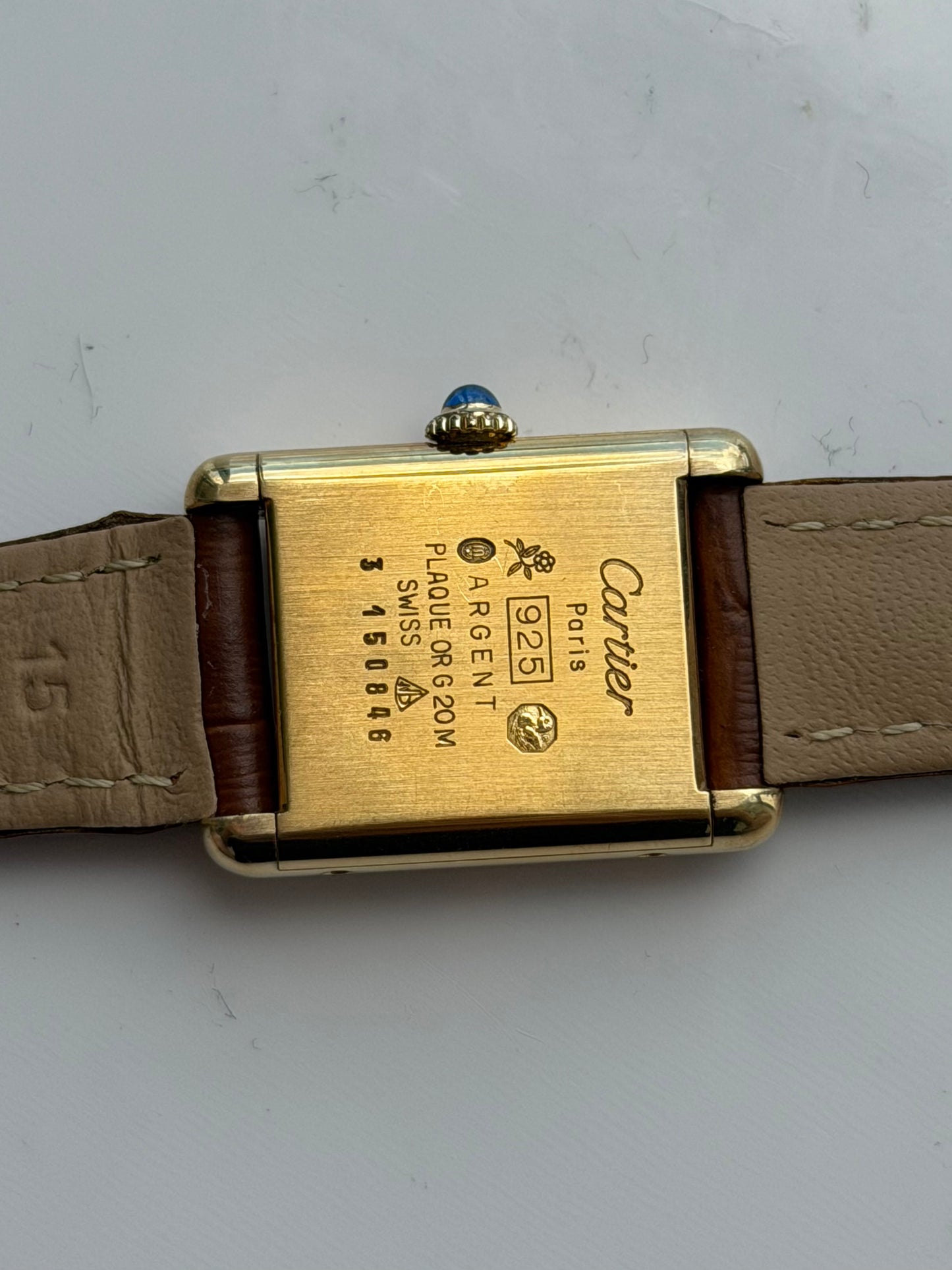 Cartier Tank Tri Tone Dial Manual Wind Ladies